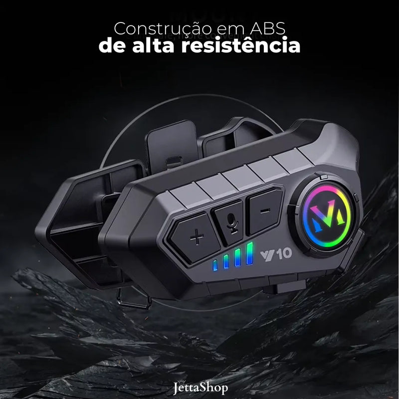 Fone de Ouvido e Microfone Sem Fio para Capacete Universal - JettaLink™ [ESTOQUE LIMITADO]