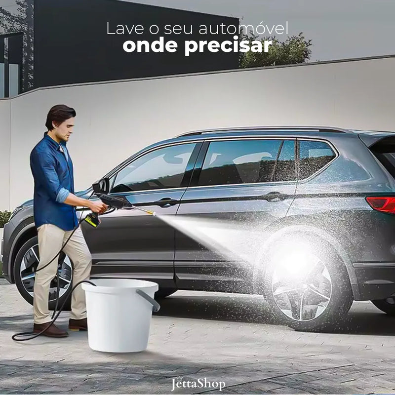 Lavadora de Alta Pressão JettaWash™ - Kit Completo Com Maleta e Bateria Recarregável [ESTOQUE LIMITADO]
