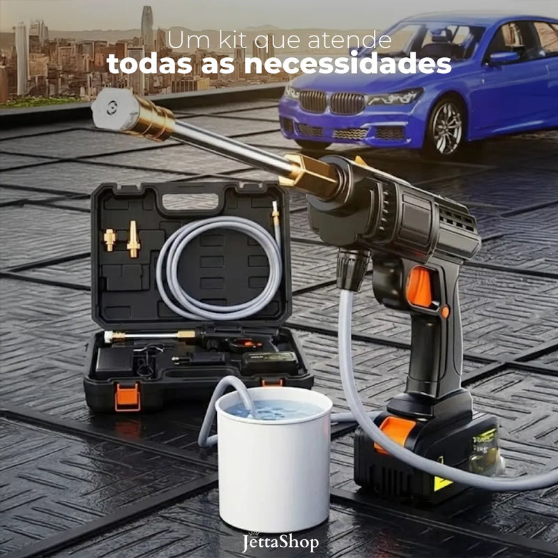 Lavadora de Alta Pressão JettaWash™ - Kit Completo Com Maleta e Bateria Recarregável [ESTOQUE LIMITADO]