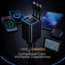 Jetta PowerHub™ - Carregador Veicular 7 em 1 com Cabos Retráteis e Display de Voltagem [LANÇAMENTO 2026]